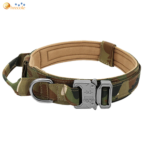 Sang Trọng Tùy Chỉnh Nhiệm Vụ Nặng Nề Polyester Dog Đào Tạo Cổ áos & Dây Dây Xích Vật Nuôi Lớn Với Có Thể Điều Chỉnh Kim Loại Khóa Chiến Thuật Phong Cách - Product Image 3