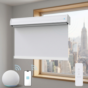 Store enrouleur intelligent en verre dépoli motorisé, pare-soleil électrique réglable avec télécommande pour la confidentialité - Product Image 3