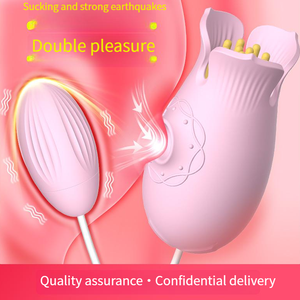 핑크 꽃 모양 미니 섹스토이 클리토리스 흡입 꽃 모양 딜도 클릿 빨판 젖꼭지 자극기 혀 핥는 진동기 여성용 - Product Image 3