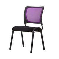 Chaise visiteur de bureau en maille moderne OEM pour salle de conférence pliable et sans accoudoirs pour la formation du personnel et des invités Style tissu