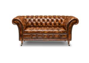 Sofá Chesterfield de 3 Plazas con Tapicería de Cuero Clásica con Botones Profundos, Diseño Elegante, Cojines Cómodos y Estructura Resistente - Product Image 2