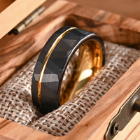 Bagues de mariage martelées en carbure de tungstène pour hommes, bijoux de luxe, bagues de fiançailles, de promesse et d'anniversaire, vente en gros personnalisée DRX Jewelry