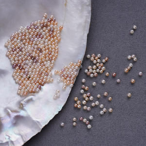 Zhuji Wholesale Freshwater Pearl <b>Powder</b> Beads Small White and Purple Particles Non-Porous Raw Materials <b>Pink</b> Colored Pearls - Product Image 2