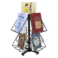 Comptoir en métal rotatif affiche de supermarché sur pied carte de voeux petit magazine présentoirs de cartes à jouer