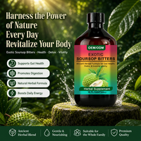 Liquide Oral Amertume de Corossol aux Herbes pour la Santé Intestinale, Détox et Renforcement Immunitaire, avec Curcuma et Graviola