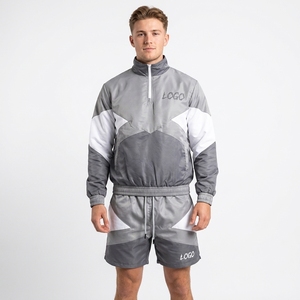 Tute Sportive Personalizzabili OEM, Set Streetwear <span class=keywords><strong>in</strong></span> Nylon per <span class=keywords><strong>Uomo</strong></span>, Felpa <span class=keywords><strong>in</strong></span> Spugna Francese 320gsm, Pantaloni da Jogging - Product Image 4