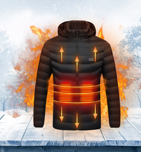 Veste chauffante électrique pour homme avec 3 niveaux de température, couverture chauffante pour vêtements d'hiver, zone de chauffage à choix libre - Product Image 1