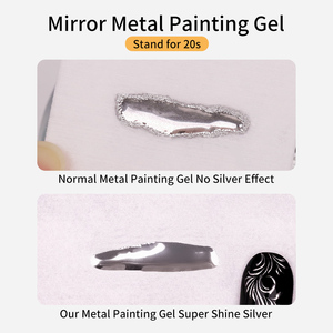 OEM logotipo personalizado 5ml <span class=keywords><strong>espejo</strong></span> dorado 3D Metal Nail Art UV Gel polaco <span class=keywords><strong>plata</strong></span> metalizado Liner Gel por Shell - Product Image 6