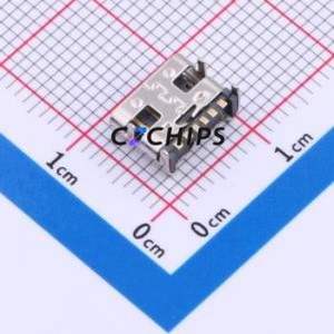 HX TYPE-C 6P SY USB Connector SMD Connector ( Connector Type: Type-C )( Gender: Female )( Mounting Type: Horizontal Mount ) - Product Image 2