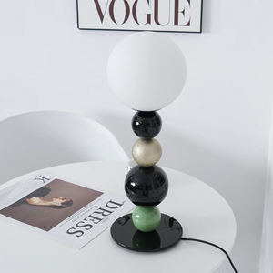 <span class=keywords><strong>Lampe</strong></span> de table nordique moderne créative pour chambre à coucher, hôtel, en métal et verre, LED, haute qualité, nouvelle, unique, stable, boules rondes empilables - Product Image 3