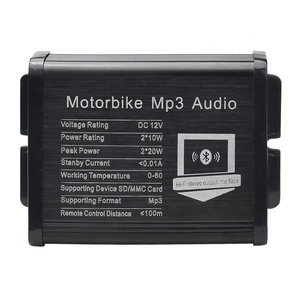 Bán Buôn Giá Rẻ Xe Máy Răng Xanh Chống Thấm Nước MP3 Chống Trộm Âm Thanh Báo Động Khóa Loa Hệ Thống Usb Sd Fm Đài Phát Thanh - Product Image 2