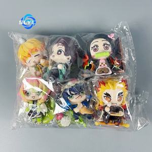 6 uds Mystery Blind Box Set juguetes Demoned Slayer PVC Anime figura Tanjiro <span class=keywords><strong>Nezuko</strong></span> Giyuu <span class=keywords><strong>Zenitsu</strong></span> figurita Blindbox muñeca Anime estatua - Product Image 4