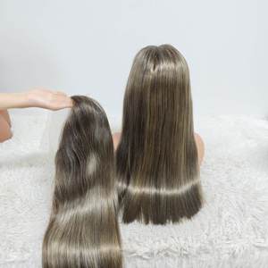 โปรโมชั่น Letsfly ราคา 112$ วิกผมสีเทาแบบผูกเชือกด้านหน้า 13x4 เกรด 11A ผมตรงแบบ Bone Straight ขนาด 18 20 22 นิ้ว ผมแท้ธรรมชาติ 100% น้ำหนัก 250 กรัม ขายส่ง - Product Image 4