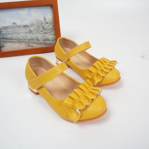 Zapatos de Tacón Alto para Niñas, Nuevos Zapatos de Princesa con Flores Amarillas para Niñas Pequeñas, Zapatos para Fiestas, Cumpleaños y Actuaciones - Product Image 1