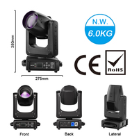 Grande Ourse CLB260 Mini 6Kg 260W Sharpy Beam Lumière principale mobile Dmx Disco Discothèque Bar Club Système d'éclairage