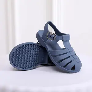2023 moda popolare stile romano scarpe classiche cinturino con fibbia ragazze PVC estate morbida bambini sandali di gelatina
