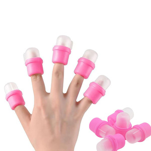 Lot de 10 capuchons réutilisables pour retirer le vernis à ongles en gel – Outil de manucure pour dissoudre le vernis acrylique - Product Image 1