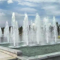Meilleure vente 2024 : Fontaine musicale à écran d'eau extérieur personnalisée, spectacle de danse sur le sol, acier inoxydable 304, design moderne pour hôtels