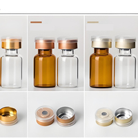 Botella de Vidrio Personalizada Resistente a la Corrosión por Ácidos y Álcalis, Vial de Vidrio Transparente de 3 ml, 5 ml, 10 ml con Tapa de Aluminio