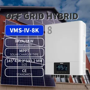 Новый 8 кВт солнечный гибридный инвертор с поддержкой 8000 Вт солнечной энергии чистый синусоидальный инвертор