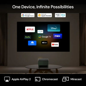 โปรเจคเตอร์ L Awol Pro 2 Google TV อัตราส่วนคอนทราสต์ 15000:1 ความสว่าง 3000 ISO ลูเมนส์ โปรเจคเตอร์เลเซอร์สามสี 4K ซูมออปติคอล 0.9-1.5 เท่า สำหรับโฮมเธียเตอร์ - Product Image 4