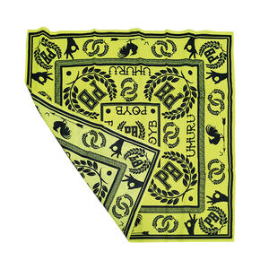 مخصص تصميم العلامة التجارية الخاصة حرير صناعي وشاح الرأس بانغانا مزدوج الجانب طباعة الحرير مربع 21 "X 21" - Product Image 2