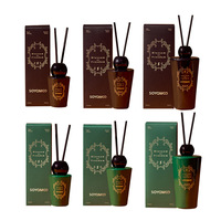 Diffuseurs à roseaux personnalisés en usine 90ml 200ml 500ml, en verre, pour aromathérapie, parfum frais, style vintage, luxe, décoration intérieure, cadeau