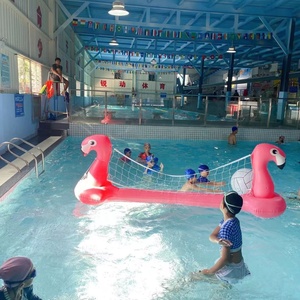 Inflatable <span class=keywords><strong>Flamingo</strong></span> hồ bơi nước <span class=keywords><strong>Float</strong></span> Inflatable bóng chuyền thiết lập mùa hè thể thao dưới nước trò chơi với khung bóng chuyền - Product Image 4