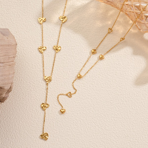 N & S Minimalistische Luxe 18K Vergulde Roestvrijstalen Hart Hanger Ketting Cadeau Voor Vrouwen - Product Image 1