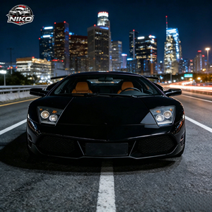 Film NIKO 5D Fibre de Carbone Noire Prix Usine Couleur TPU 8 Mil Anti-jaunissement Sans PVC/PET Film de Protection Noir Carbone pour Voiture - Product Image 1