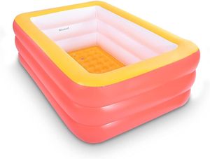 Piscina Inflable Rectangular de PVC Resistente para Niños, para Fiestas Acuáticas en el Patio Trasero - Product Image 1