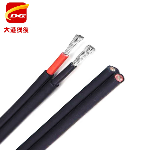 XLPE/XLPO H1Z2Z2K 4mm 6mm2 10mm Twin Core Solar Copper Wire Cables Dc PV Cable Halogen Free Copper Solar Wire