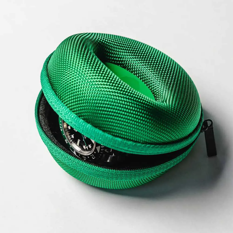 Cushioned Round Portable Watch Case Hard