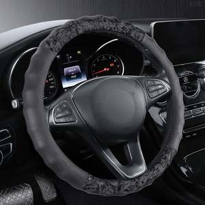 Fundas para Volante de Coche y Camión, Cuero Artificial, Doble Costura, Grano de Madera de Melocotón, Antideslizante, Resistente al Desgaste, Ajuste Universal - Product Image 2