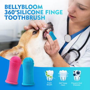 Kit de brosses à dents pour animaux de compagnie en silicone à 360 degrés, brosse à dents pour chiot, brosse à dents pour chien, brosse à dents à doigt avec poils doux pour le nettoyage des dents - Product Image 5