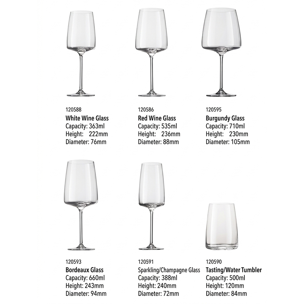 Copa de vino de Burdeos transparente de gran capacidad de 660 ml
