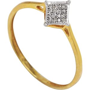 แหวนเพชรขาวทรงกลมธรรมชาติออร์นาติส 925 เงินสเตอร์ลิง - Product Image 1