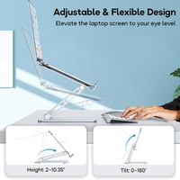 Gran oferta 2024, soporte portátil plegable de aluminio para ordenador portátil, altura ajustable con función de rotación, soporte perfecto para ordenador portátil de escritorio