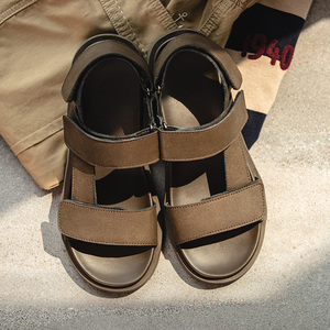 Dép cho nam dép nam Maden dép đi biển thường ngày ngoài trời mềm chống trượt dày bằng da thật cổ điển hoài cổ 2025 xu hướng - Product Image 2