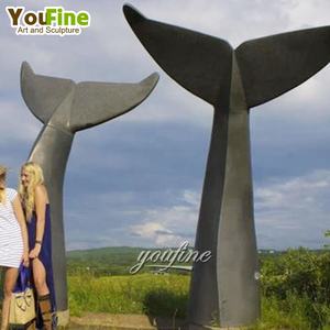 تمثال ذيل حوت معدني شهير لديكور الحديقة - Product Image 6