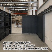 Porta da Garage Minimalista Curva Sezionale Scorrevole Laterale in Alluminio Certificata CE, con Telecomando Elettrico, Isolata e Resistente all'Acqua