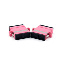 Adaptador de fibra óptica OM4 FTTH de 2 puertos de baja pérdida Conector RJ45 SC/PC Modo único 9/125um Adaptador de fibra dúplex compatible con red 4G