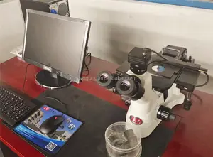 Microscópio óptico trinocular, microscópio óptico/digital metliga microscópio com câmera e software