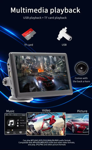 Xách tay 7 ''không dây Carplay Android tự động Máy nghe nhạc xe màn hình xe hơi xe tải màn hình Tựa đầu không dây Carplay xe MP5 Máy nghe nhạc - Product Image 2