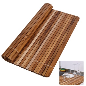 Stendibiancheria arrotolabile in legno di Teak da cucina per Set di piatti <span class=keywords><strong>portaspezie</strong></span> portapiatti - Product Image 1