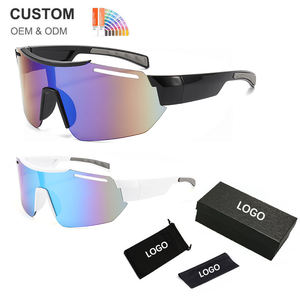 <span class=keywords><strong>Gafas</strong></span> <span class=keywords><strong>de</strong></span> Sol Personalizadas con Protección UV 400, Lentes Extra Grandes, <span class=keywords><strong>Gafas</strong></span> <span class=keywords><strong>de</strong></span> Ciclismo para Hombre y Mujer, Marco Blanco <span class=keywords><strong>de</strong></span> PC, <span class=keywords><strong>Gafas</strong></span> Deportivas para Ciclismo - Product Image 2