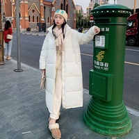 Manteau d'hiver en duvet pour femme, nouveau modèle long et épais, chaud, coupe ample, décontracté, automne-hiver 2026