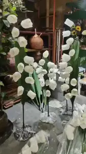 Doğum günü sahne süslemek için pencere dekorasyonu büyük dikey zambak vadi düğün düğün simülasyon çiçek