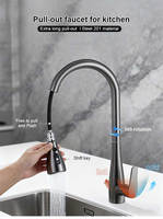 Robinet de cuisine moderne flexible en acier inoxydable mitigeur 201 robinet d'eau cuisine moderne pour la salle de bain et l'hôpital