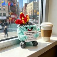 Figurine Amigurumi en crochet faite main sur mesure, motif Dumpster Fire, finie, drôle, cadeau farfelu pour amis, fournitures pour boutiques de cadeaux